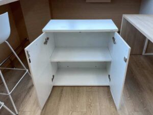 2-door document cabinet, wooden frame, gray, Modernform brand