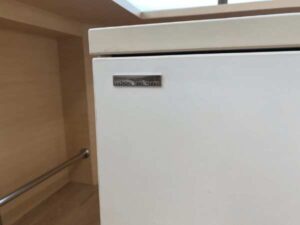 2-door document cabinet, wooden frame, gray, Modernform brand