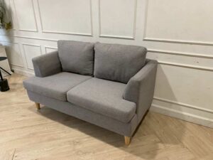 Modern gray fabric 2-seater sofa_1J2T982LJP