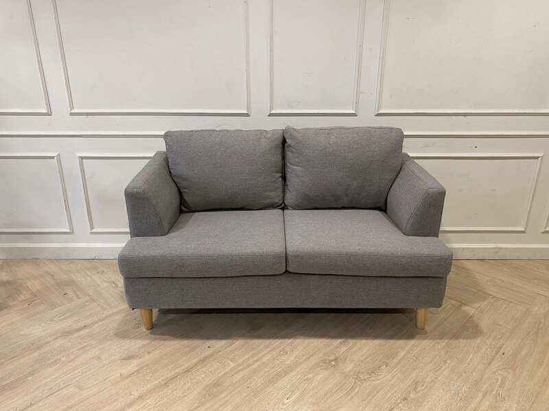 Modern gray fabric 2-seater sofa_1J2T982LJP