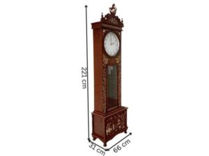 Floor clock decorated with pearls