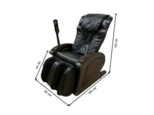 AMAXS Relaxation Electric Reclining Massage Chair, Black Leather Upholstery, Model ME-9305