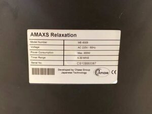 AMAXS Relaxation Electric Reclining Massage Chair, Black Leather Upholstery, Model ME-9305