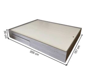 5-foot bed, 1 drawer, gray, minimalist style_1W8A8ZYT5F