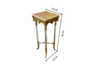 Marble top table with resin legs