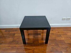 IKEA LACK side table, square particle board, dark brown color (3 pieces)