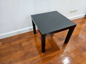 IKEA LACK side table, square particle board, dark brown color (3 pieces)
