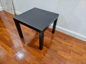 IKEA LACK side table, square particle board, dark brown color (3 pieces)