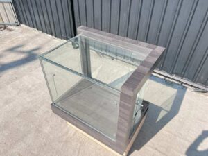 Jewelry display case, glass display cabinet, 1 compartment