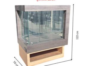 Jewelry display case, glass display cabinet, 1 compartment