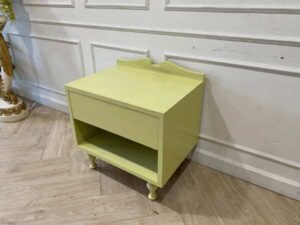 Louis style bedside cabinet, cream-yellow color, 1 drawer bedside cabinet_2HV2X8Z0HN