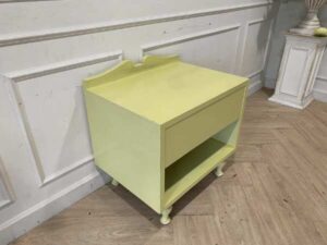 Louis style bedside cabinet, cream-yellow color, 1 drawer bedside cabinet_2HV2X8Z0HN