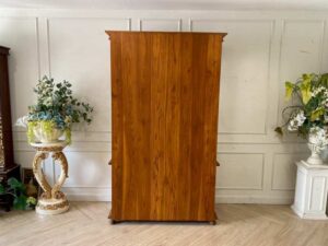 Vintage Teak Cabinet with 2 Glass Doors and 6 Drawers