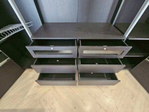 Folding wardrobe with mirror, dark brown color, ZEN model, SB brand.