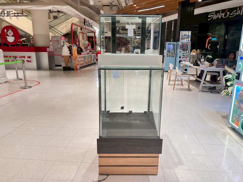 Jewelry display case, tall glass display case, double-layered glass (1)
