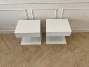 White wooden bedside table with 1 drawer_33Q8TFH4H6