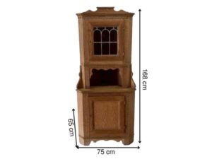 Classic style 2-door corner wooden cabinet