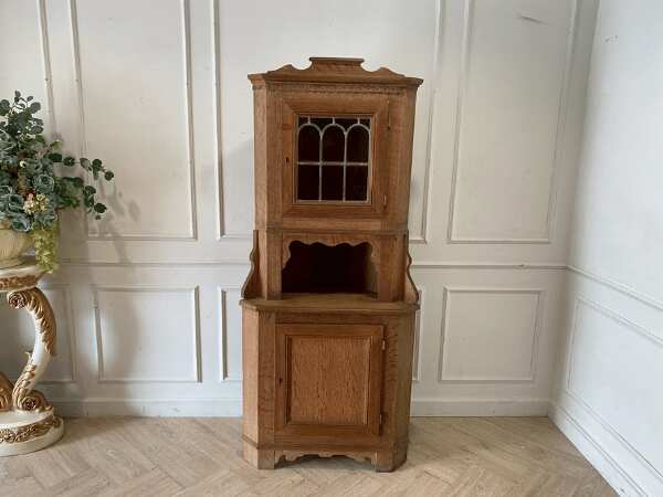 Classic style 2-door corner wooden cabinet