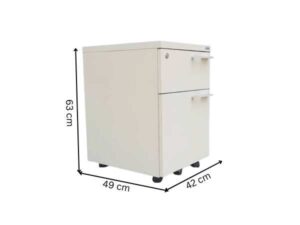 Mobile cabinet with 2 drawers, white, Koncept brand