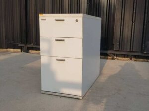 Moflex brand white 3-drawer mobile cabinet