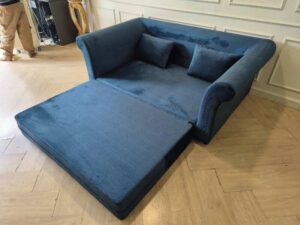 Velvet Sofa Bed with Adjustable Backrest (Brand New)