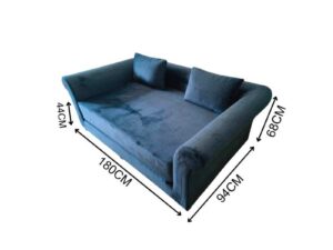 Velvet Sofa Bed with Adjustable Backrest (Brand New)