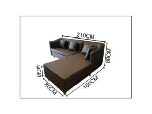 Cozy Modern L-Shaped Sofa in Brown (Brand New)
