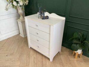 Storage cabinet with 4 drawers, wooden frame, white_48R1W67MBO