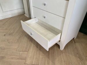 Storage cabinet with 4 drawers, wooden frame, white_48R1W67MBO