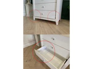 Storage cabinet with 4 drawers, wooden frame, white_48R1W67MBO