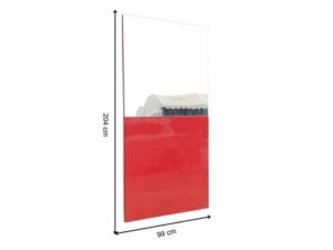 Wooden door with mirrored glass top