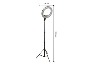 LED Soft Ring Light 90-265 Watts, Black Steel Stand