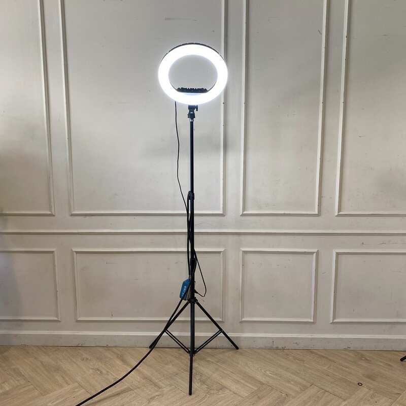 LED Soft Ring Light 90-265 Watts, Black Steel Stand