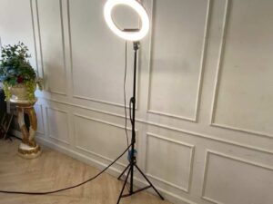LED Soft Ring Light 90-265 Watts, Black Steel Stand