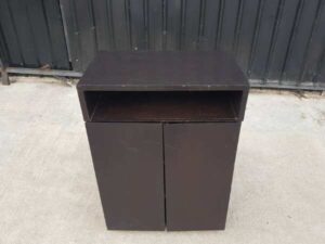 2-door wooden cabinet, dark brown_4O376FFPRX