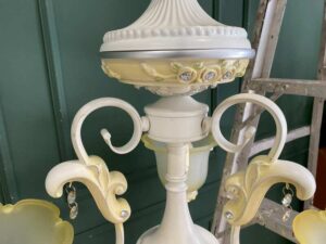 White Chandelier/Glass Pendant Lamp