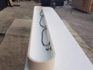 Conference table with power strip 460 cm