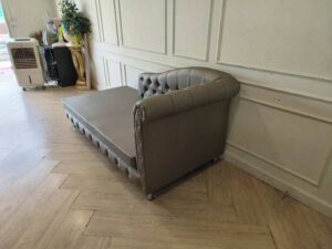 Chesterfield Daybed Sofa in Taupe (Brand New)