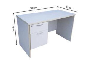 White 2-drawer desk, TAIYO brand