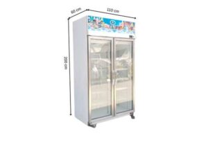 SANDEN INTERCOOL 2-Door Stainless Steel Freezer, Model YPM-110P