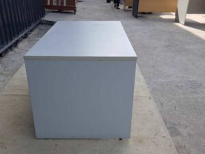 2-drawer desk, gray MDF frame, 135 cm wide