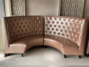 Curved leather sofa, lounge sofa, restaurant nightclub sofa_GFOTGN8L2A_5J33NAUOHJ