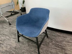 Sofa chair, fabric upholstery, blue color._5V595PW4RS