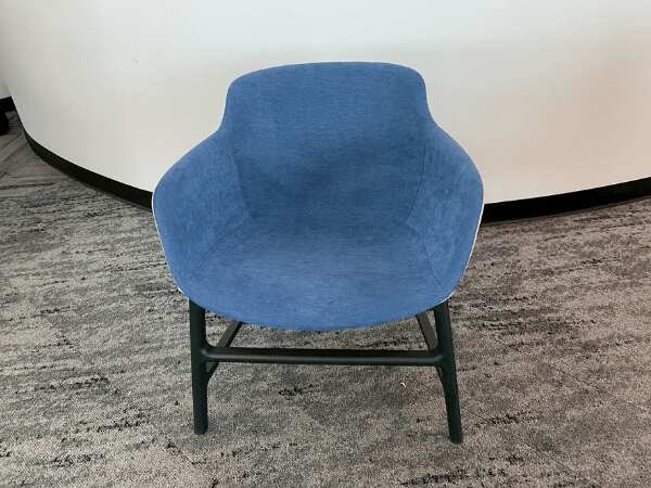 Sofa chair, fabric upholstery, blue color._5V595PW4RS