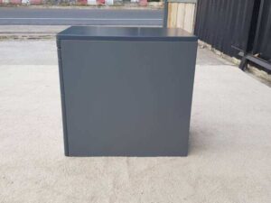 Dark Grey Mobile 3-Drawer Cabinet
