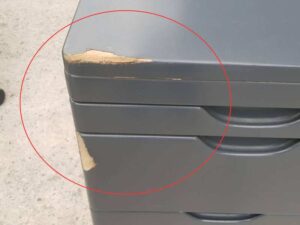 Dark Grey Mobile 3-Drawer Cabinet