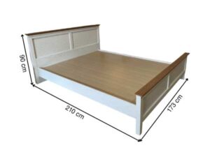 Bed with super spring mattress, reinforced with latex, 5 feet, 9 inches thick, Koncept brand
