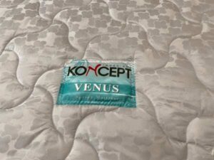 Bed with super spring mattress, reinforced with latex, 5 feet, 9 inches thick, Koncept brand