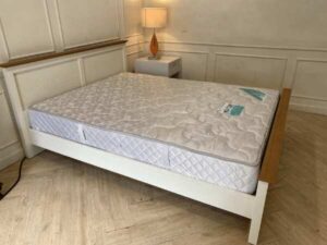Bed with super spring mattress, reinforced with latex, 5 feet, 9 inches thick, Koncept brand