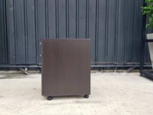 Mobile File Cabinet, 3 Drawers, Dark Brown